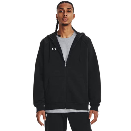 Under Armour Men's Rival Fleece Full Zip Hoodie Black - 1