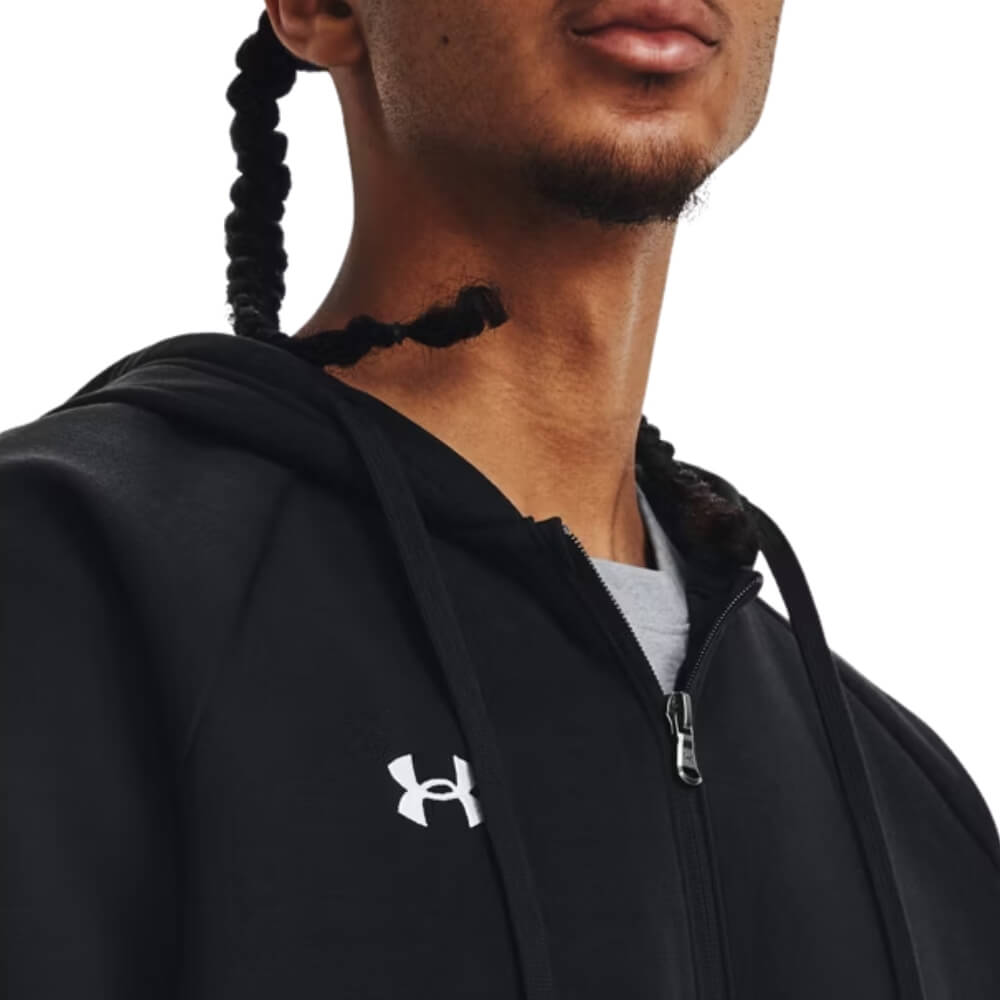 Under Armour Men's Rival Fleece Full Zip Hoodie Black - 3