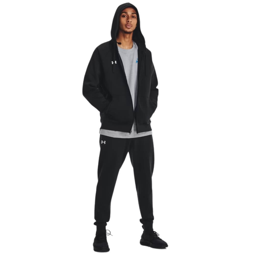 Under Armour Men's Rival Fleece Full Zip Hoodie Black - 4
