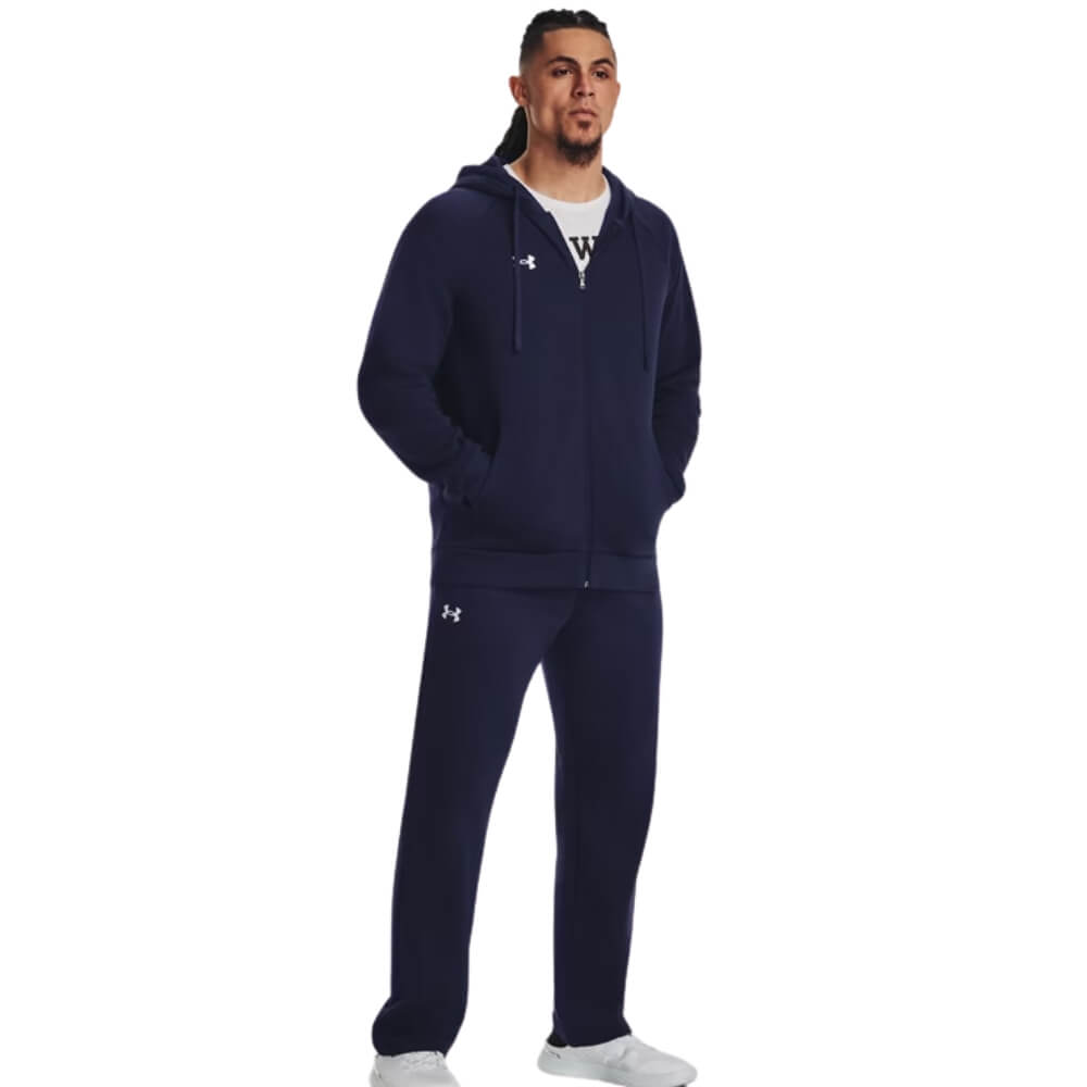 Under Armour Men's Rival Fleece Full Zip Hoodie  Navy - 3