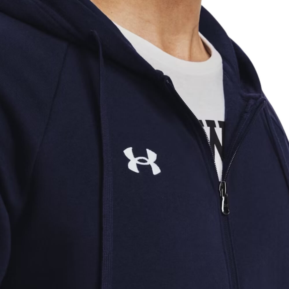 Under Armour Men's Rival Fleece Full Zip Hoodie  Navy - 4
