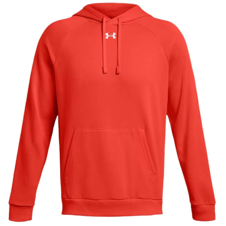 Under Armour Men's Rival Fleece Hoodie Dark Orange - 3