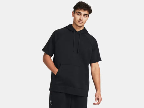 Under Armour Men's Rival Fleece Short Sleeve Hoodie Black - 1