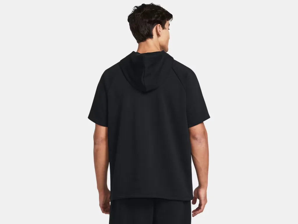 Under Armour Men's Rival Fleece Short Sleeve Hoodie Black - 2