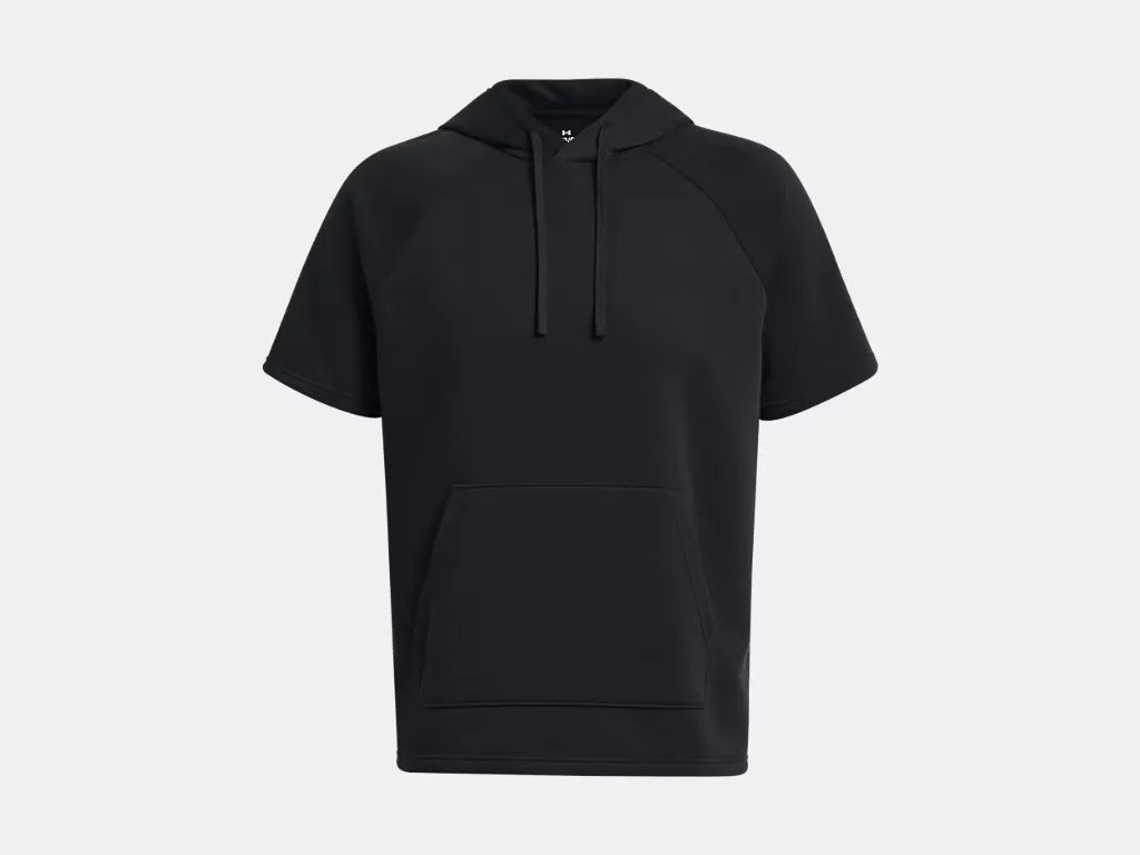 Under Armour Men's Rival Fleece Short Sleeve Hoodie Black - 3