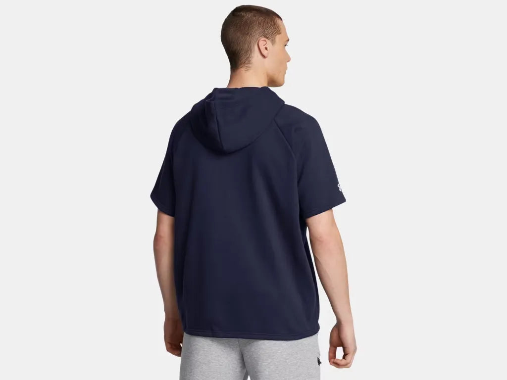 Under Armour Men's Rival Fleece Short Sleeve Navy - 2