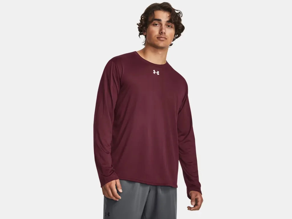 Under Armour Men's Team Tech Long Sleeve Maroon - 1