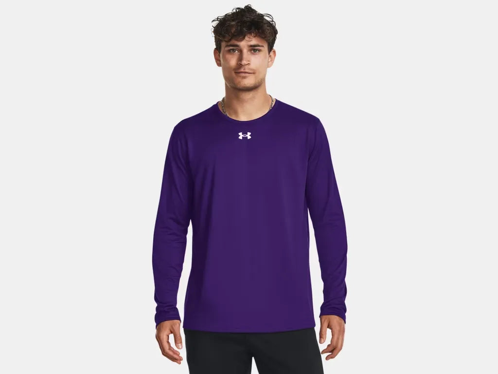 Under Armour Men's Team Tech Long Sleeve Purple - 1