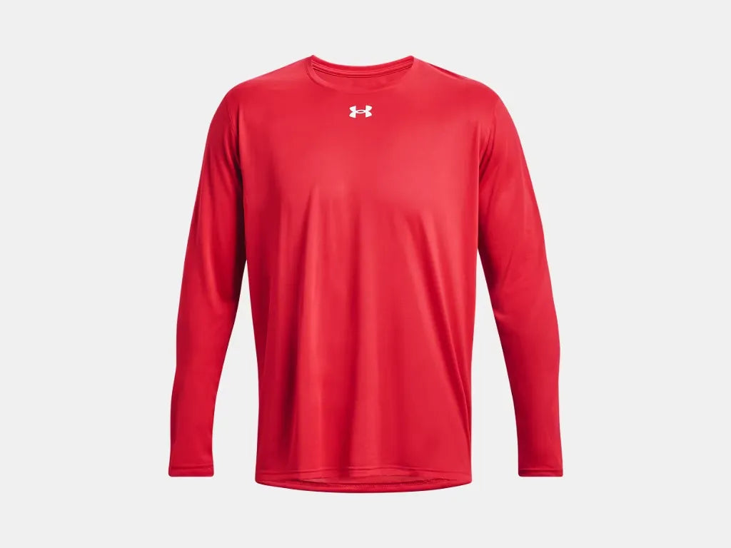 Under Armour Men's Team Tech Long Sleeve Red - 4
