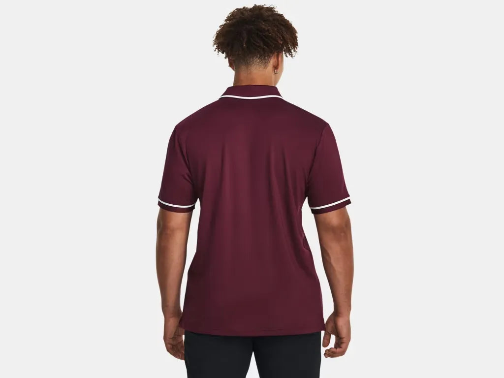Under Armour Men's Team Tipped Polo Cardinal - 2