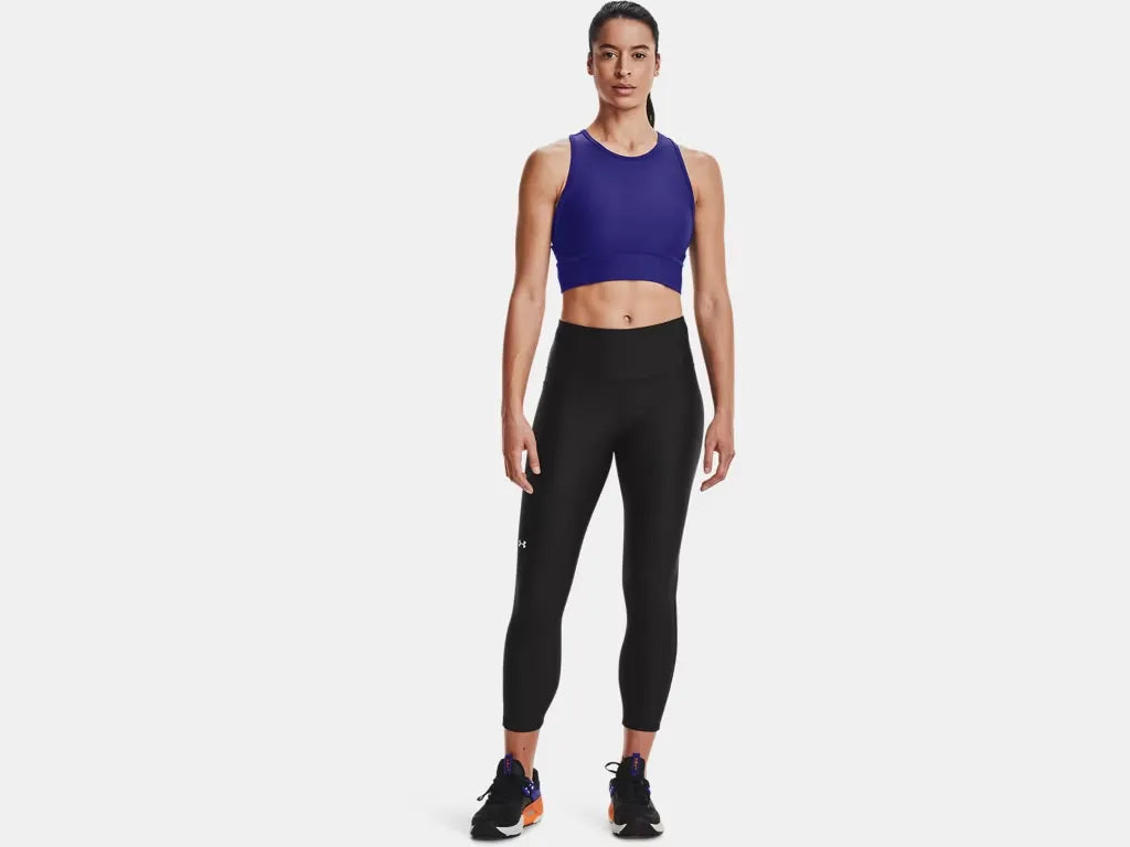 Under Armour Women's HeatGear No-Slip Waistband Ankle Leggings Black - 4