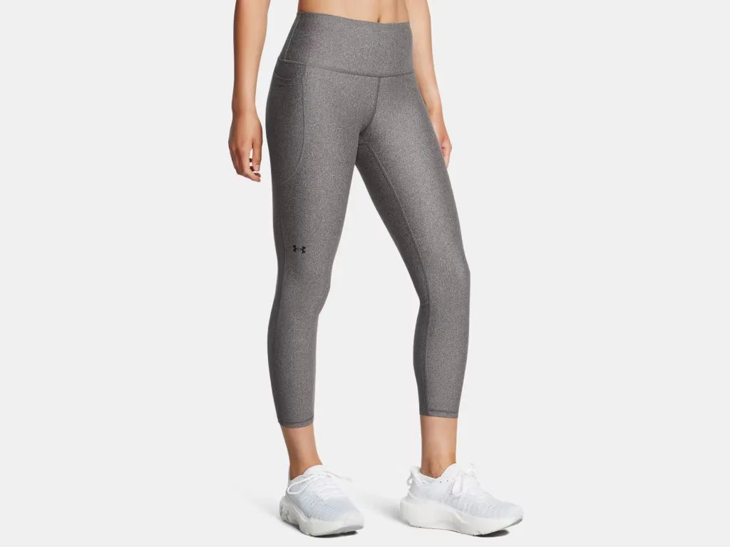 Under Armour Women's HeatGear No-Slip Waistband Ankle Leggings Charcoal - 1