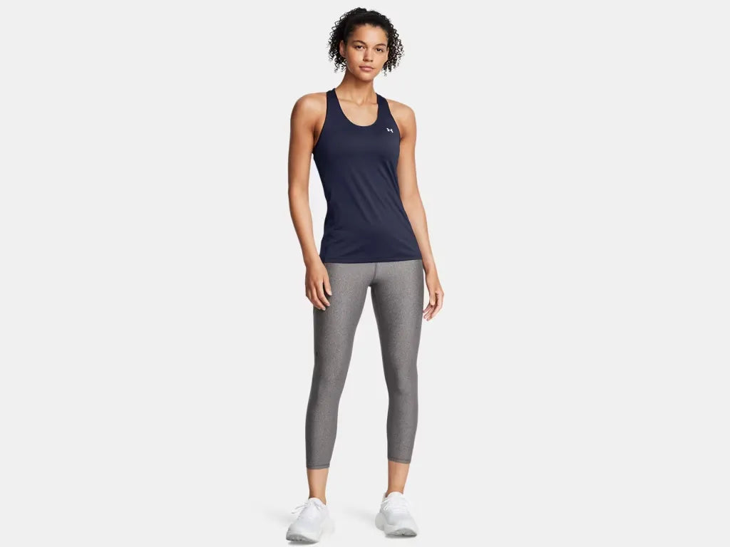 Under Armour Women's HeatGear No-Slip Waistband Ankle Leggings Charcoal - 4