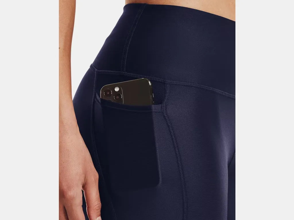 Under Armour Women's HeatGear No-Slip Waistband Ankle Leggings Midnight Navy - 6