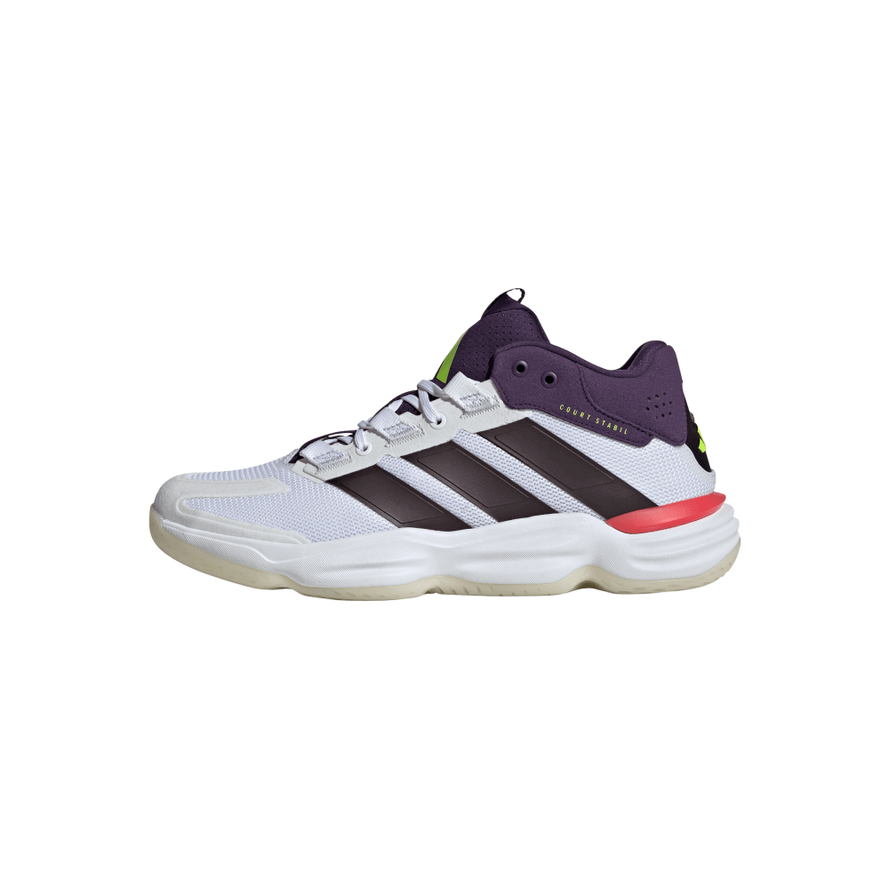 adidas Men's Court Stabil Volleyball Shoe White Black - 2