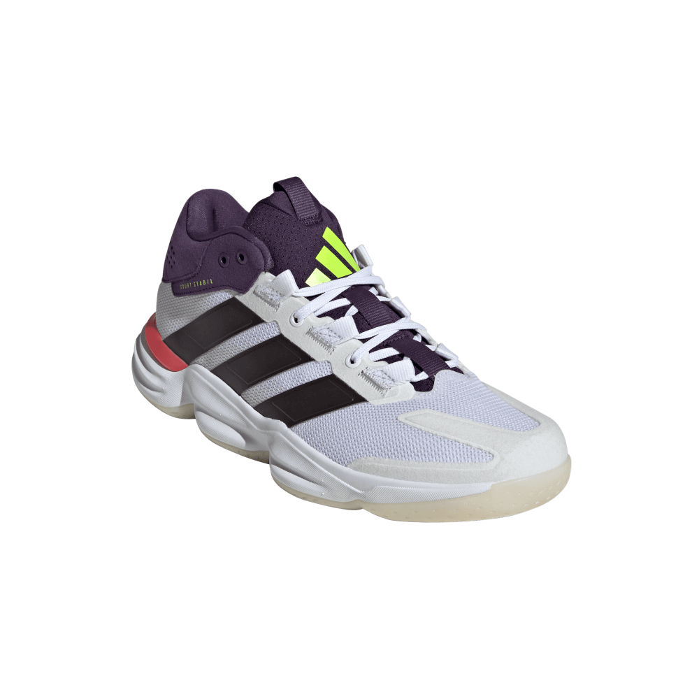 adidas Men's Court Stabil Volleyball Shoe White Black - 3