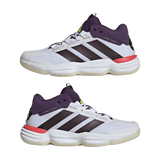 adidas Men's Court Stabil Volleyball Shoe White Black - 9