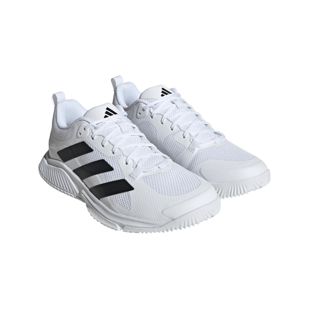 adidas Men's Court Team Bounce 2.0 Volleyball Shoe White Black - 6