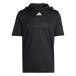 adidas Men's D4T Short Sleeve Lightweight Hoodie Black