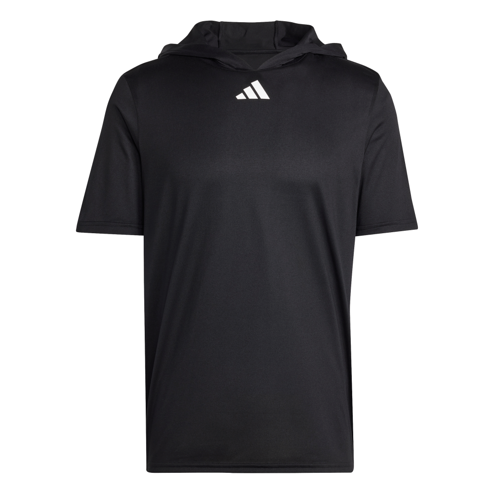 adidas Men's D4T Short Sleeve Lightweight Hoodie Black