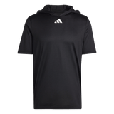 adidas Men's D4T Short Sleeve Lightweight Hoodie Black