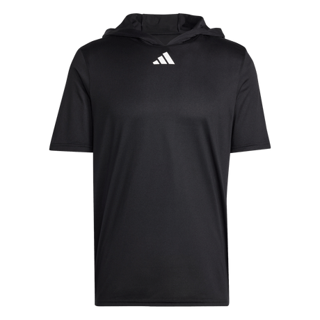 adidas Men's D4T Short Sleeve Lightweight Hoodie Black