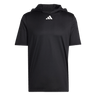 adidas Men's D4T Short Sleeve Lightweight Hoodie Black