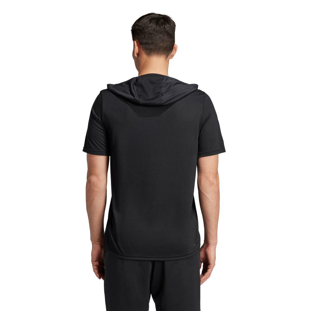 adidas Men's D4T Short Sleeve Lightweight Hoodie Black_4
