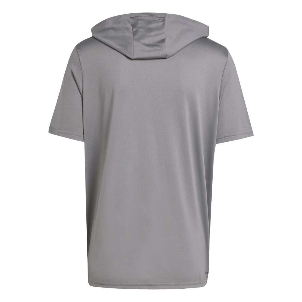 adidas Men's D4T Short Sleeve Lightweight Hoodie Dark Gray_1
