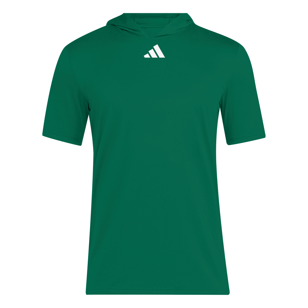 adidas Men's D4T Short Sleeve Lightweight Hoodie Dark Green