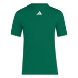 adidas Men's D4T Short Sleeve Lightweight Hoodie Dark Green