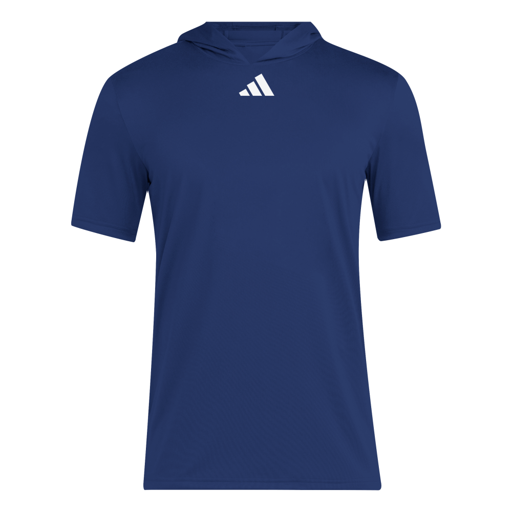 adidas Men's D4T Short Sleeve Lightweight Hoodie Navy