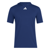 adidas Men's D4T Short Sleeve Lightweight Hoodie Navy