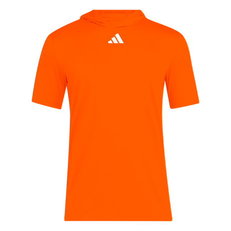 adidas Men's D4T Short Sleeve Lightweight Hoodie Orange