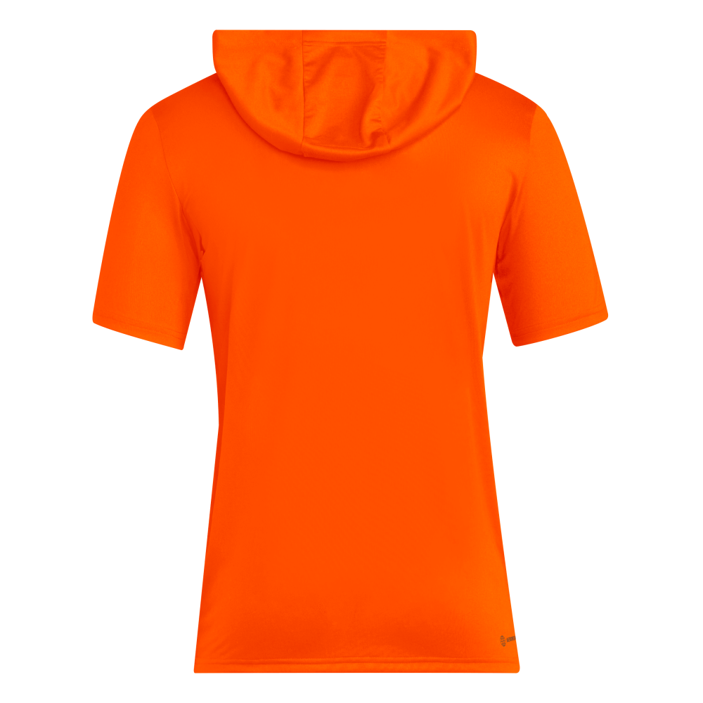 adidas Men's D4T Short Sleeve Lightweight Hoodie Orange_1
