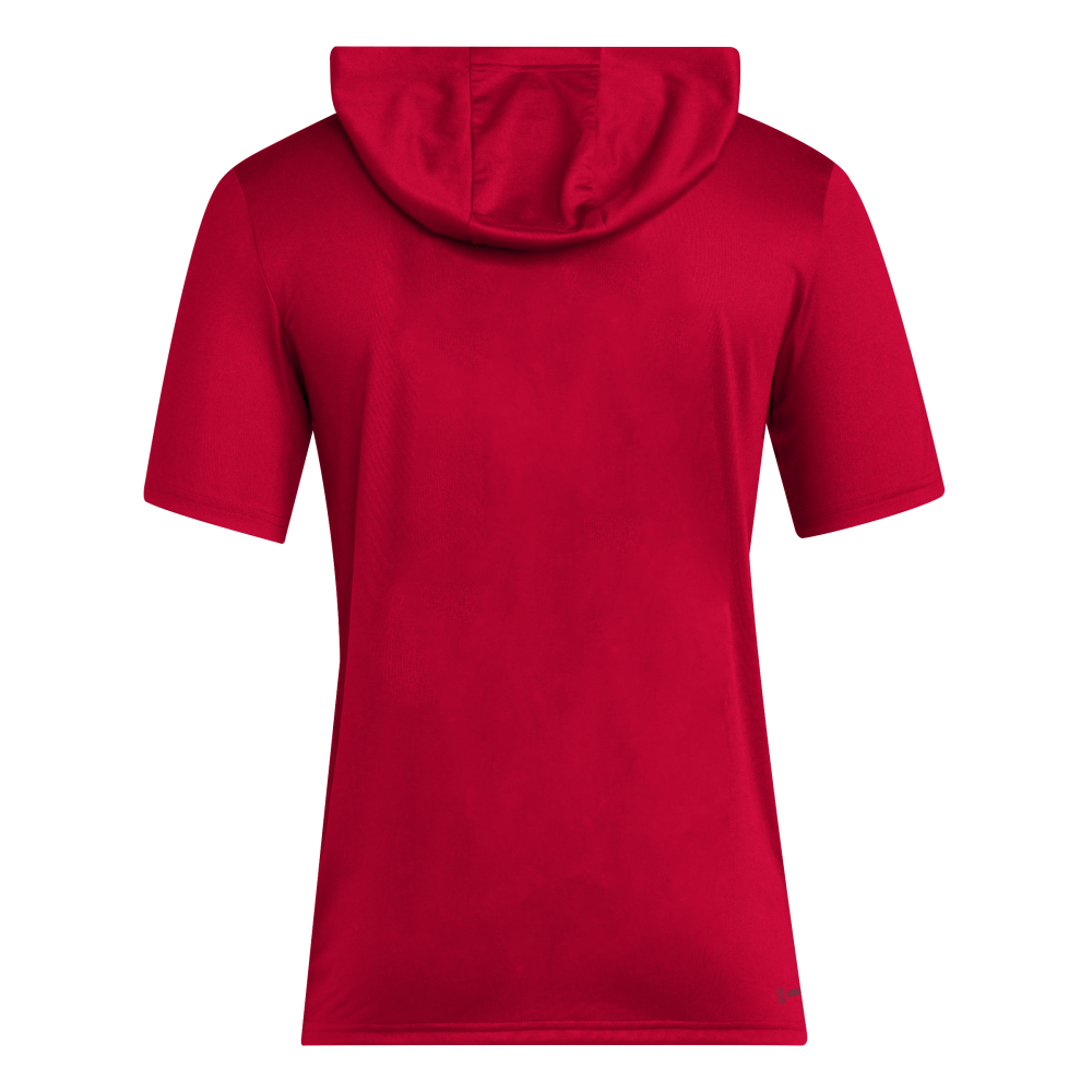 adidas Men's D4T Short Sleeve Lightweight Hoodie Red_1
