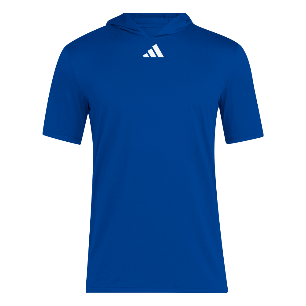 adidas Men's D4T Short Sleeve Lightweight Hoodie Royal