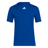 adidas Men's D4T Short Sleeve Lightweight Hoodie Royal