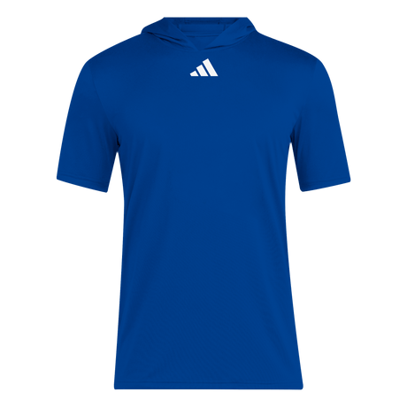 adidas Men's D4T Short Sleeve Lightweight Hoodie Royal