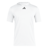 adidas Men's D4T Short Sleeve Lightweight Hoodie White