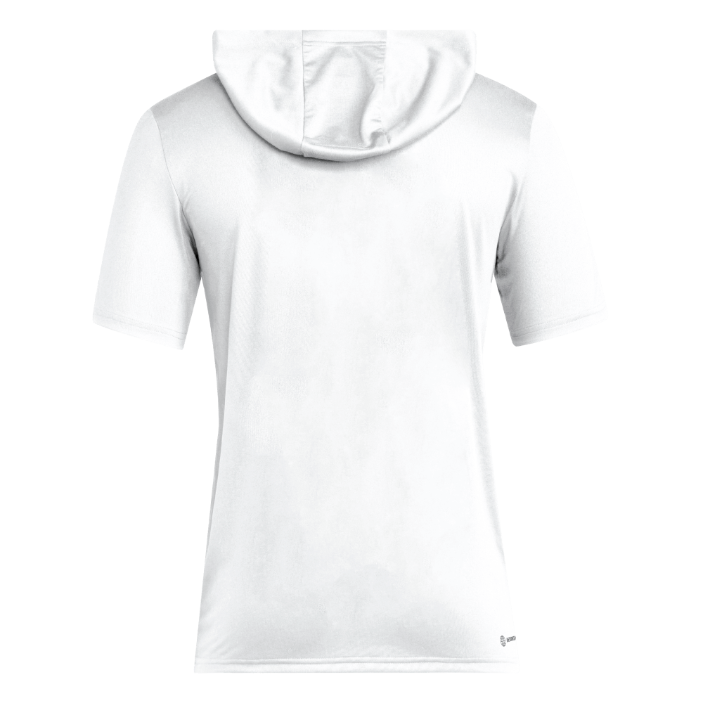 adidas Men's D4T Short Sleeve Lightweight Hoodie White_1
