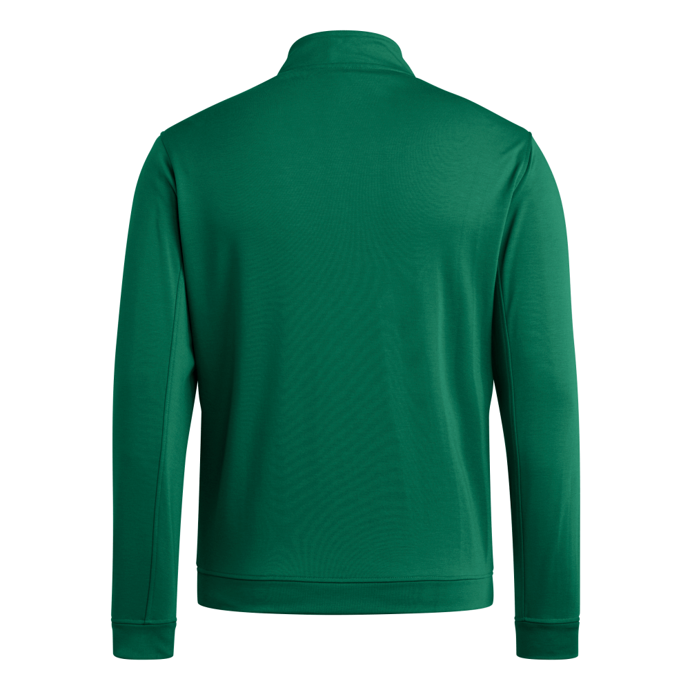 adidas Men's Elevated 1/4 Zip Dark Green_1