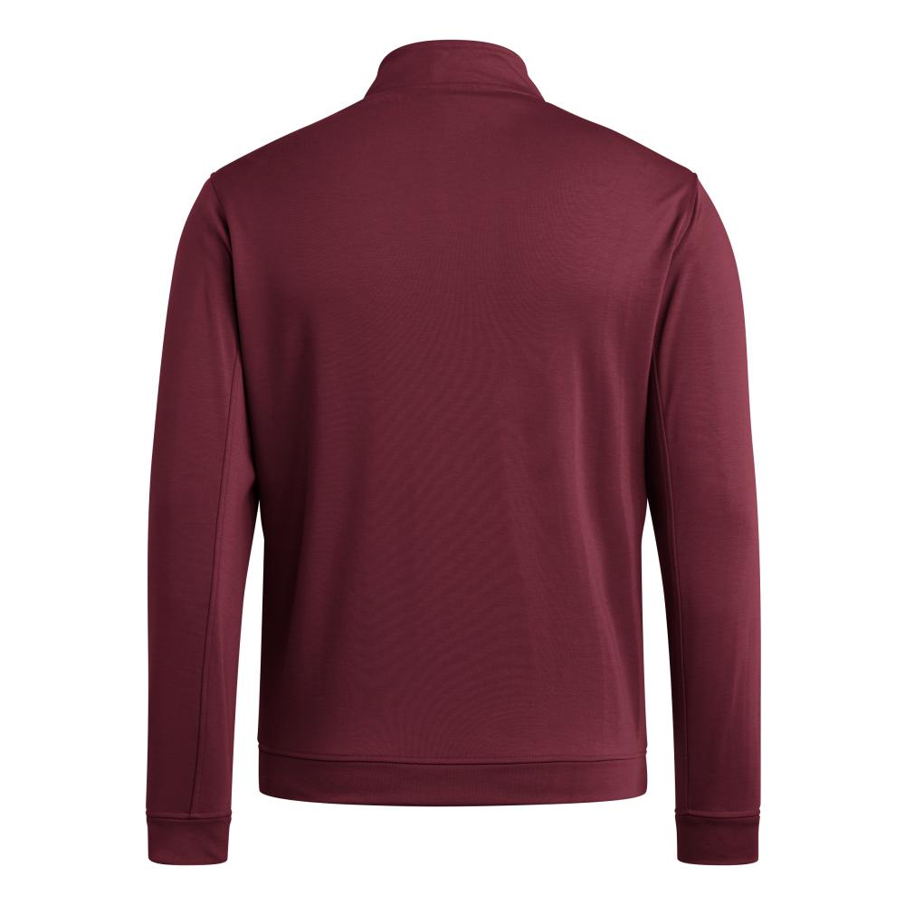 adidas Men's Elevated 1/4 Zip Maroon_1