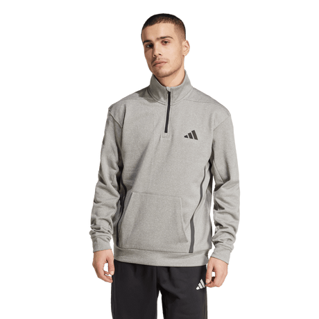 adidas Men's Game&Go 1/4 Zip Light Gray - 2