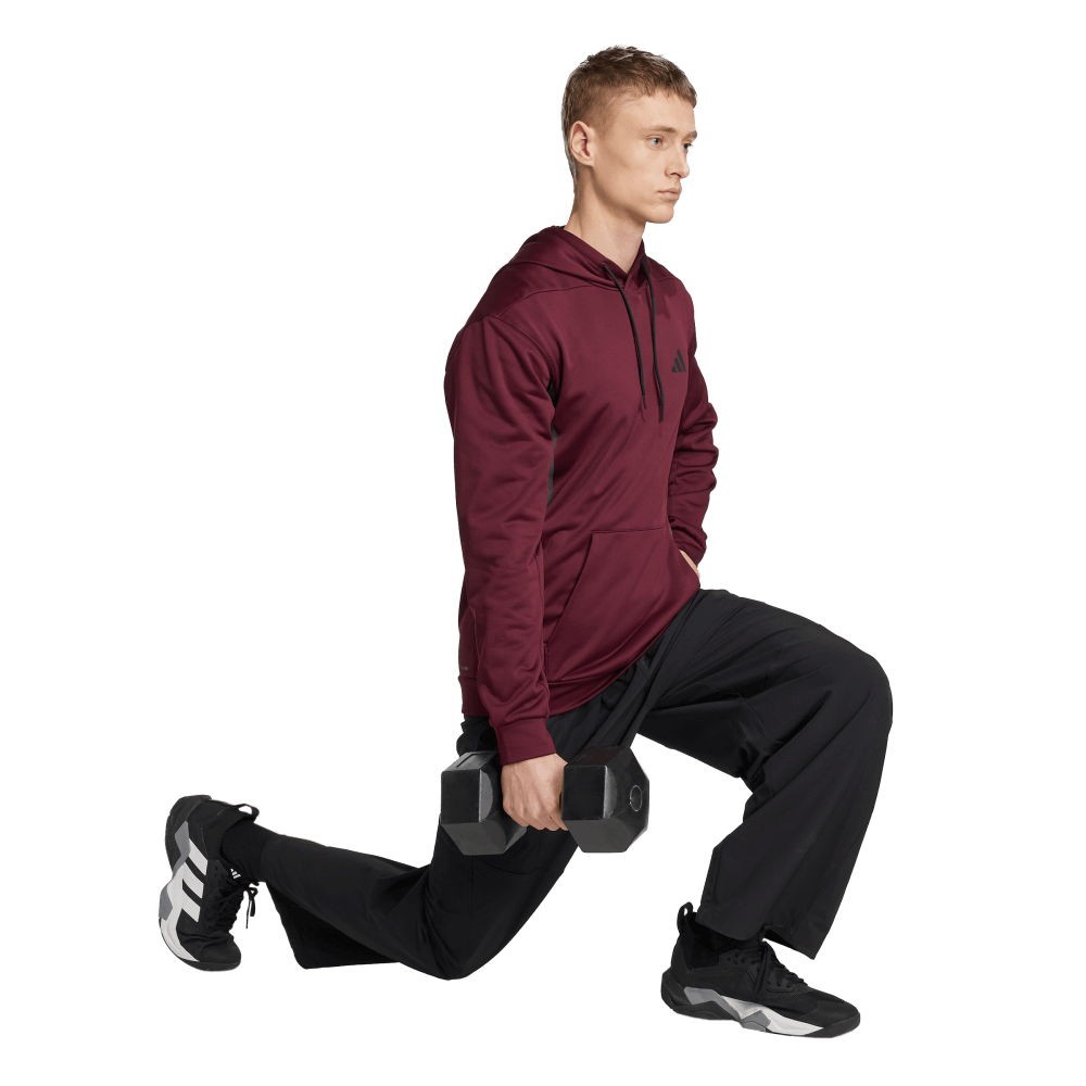 adidas Men's Game&Go Hoodie Maroon - 5