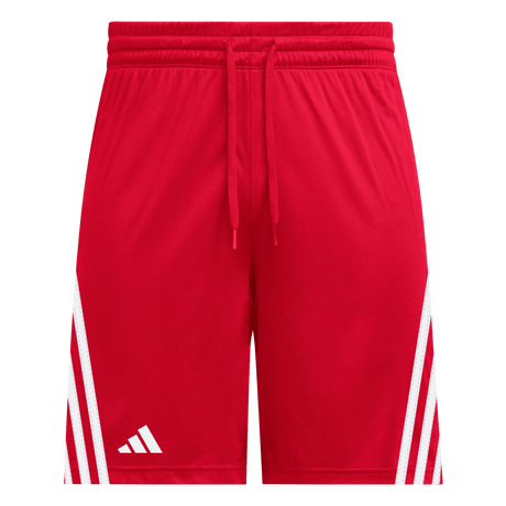 adidas Men's Three Stripe Short - 7" Inseam Red