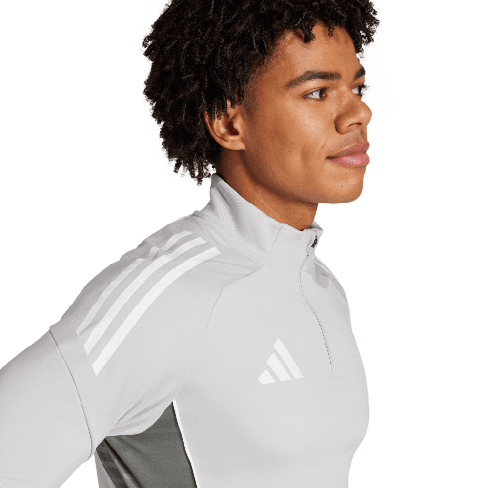 adidas Men's Tiro 25 Competition 1/4 Zip Light Gray_3