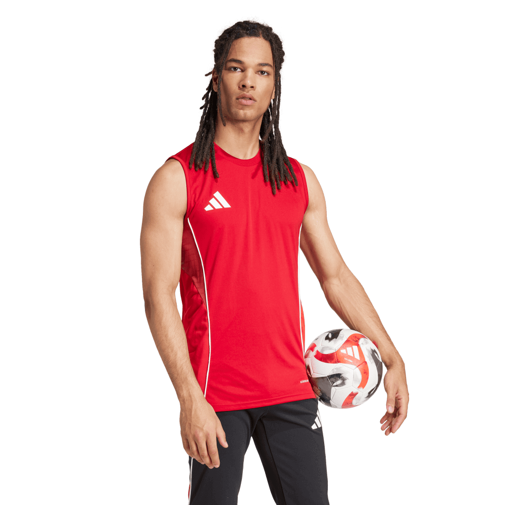 adidas Men's Tiro 25 Competition Sleeveless Jersey Red  - 5
