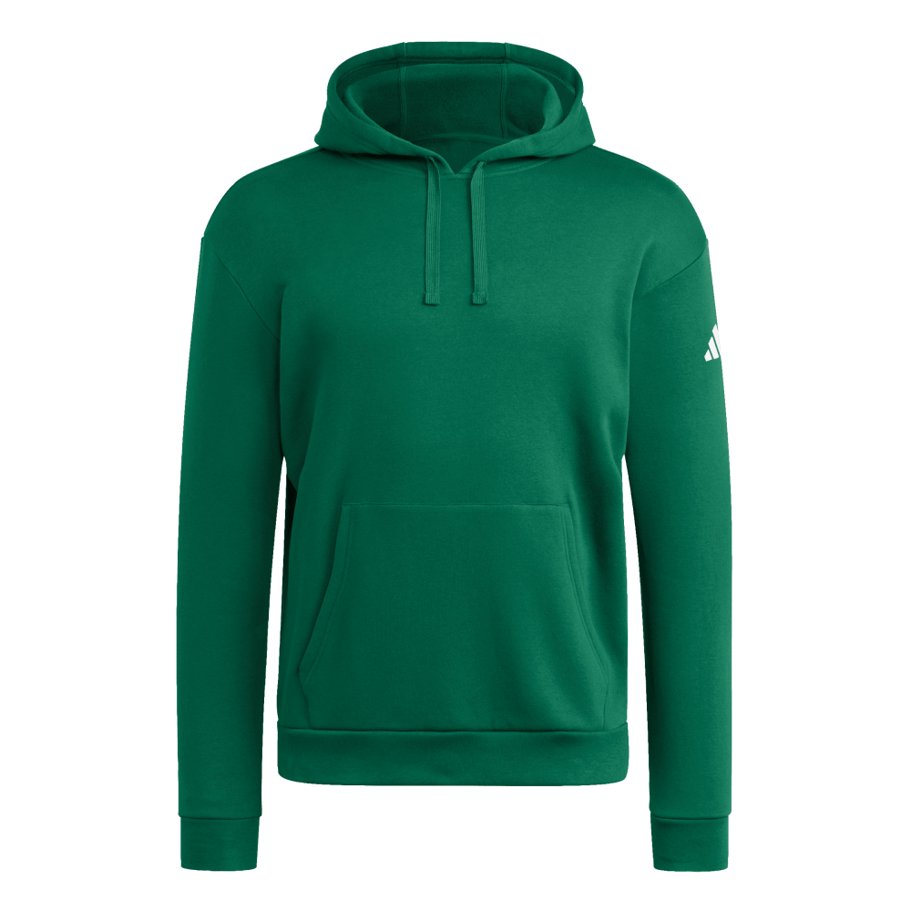 adidas Men's Travel Fleece Hoodie Dark Green - 1