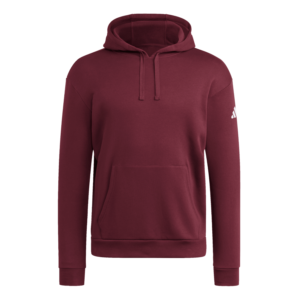 adidas Men's Travel Fleece Hoodie Maroon - 1